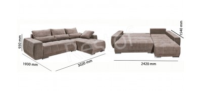 Угловой диван CAMARO (Davidos) 141207