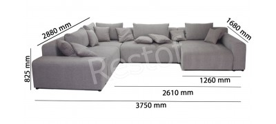 Кутовий диван RAFT 2 (модульний) (Davidos) 141218