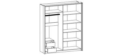 Шафа-купе Кім (Мебель Сервис) 342008