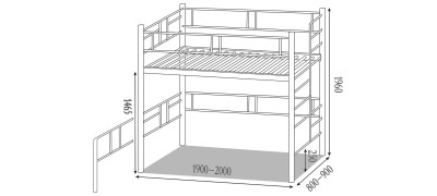Ліжко Дабл (Ламельна основа) (Металл Дизайн) 311188