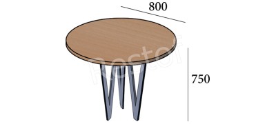 Стол Ви-3 (Металл Дизайн) 311184