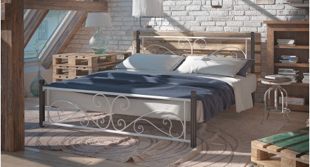 Кровать Нарцис на деревянных ногах