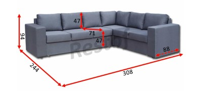 Кутовий диван Чикаго 32 В (Вика) 41220